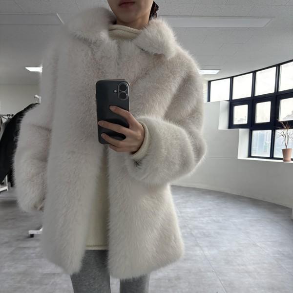 밍크 하프 퍼 JK