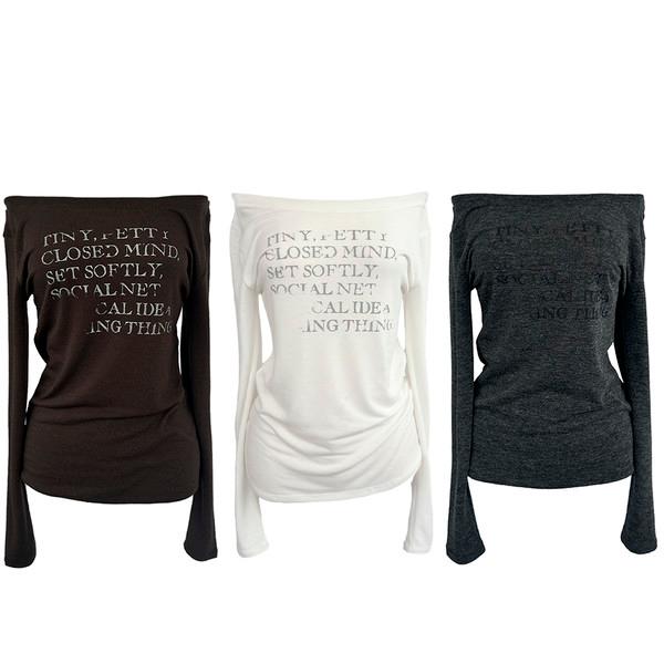 Epi lettering off shoulder T (3colors)