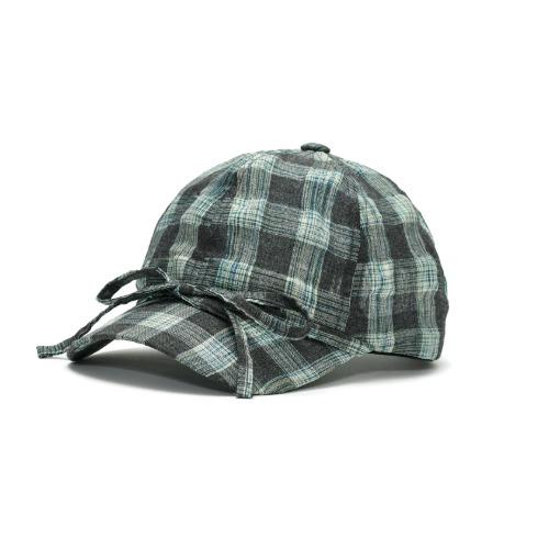 BASIC BALL CAP_RIBBON_CHECK BLUE (2차리오더)