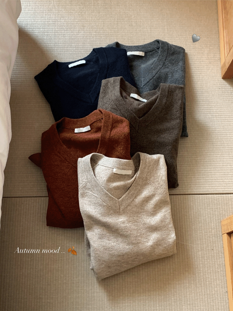 피터앤웬디 [💰갓성비/무료배송] 포근 울 브이넥 니트