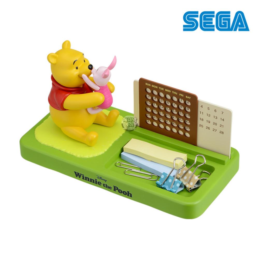 디즈니 푸우 피그렛 만년 달력 캘린더 피규어 세가토이즈