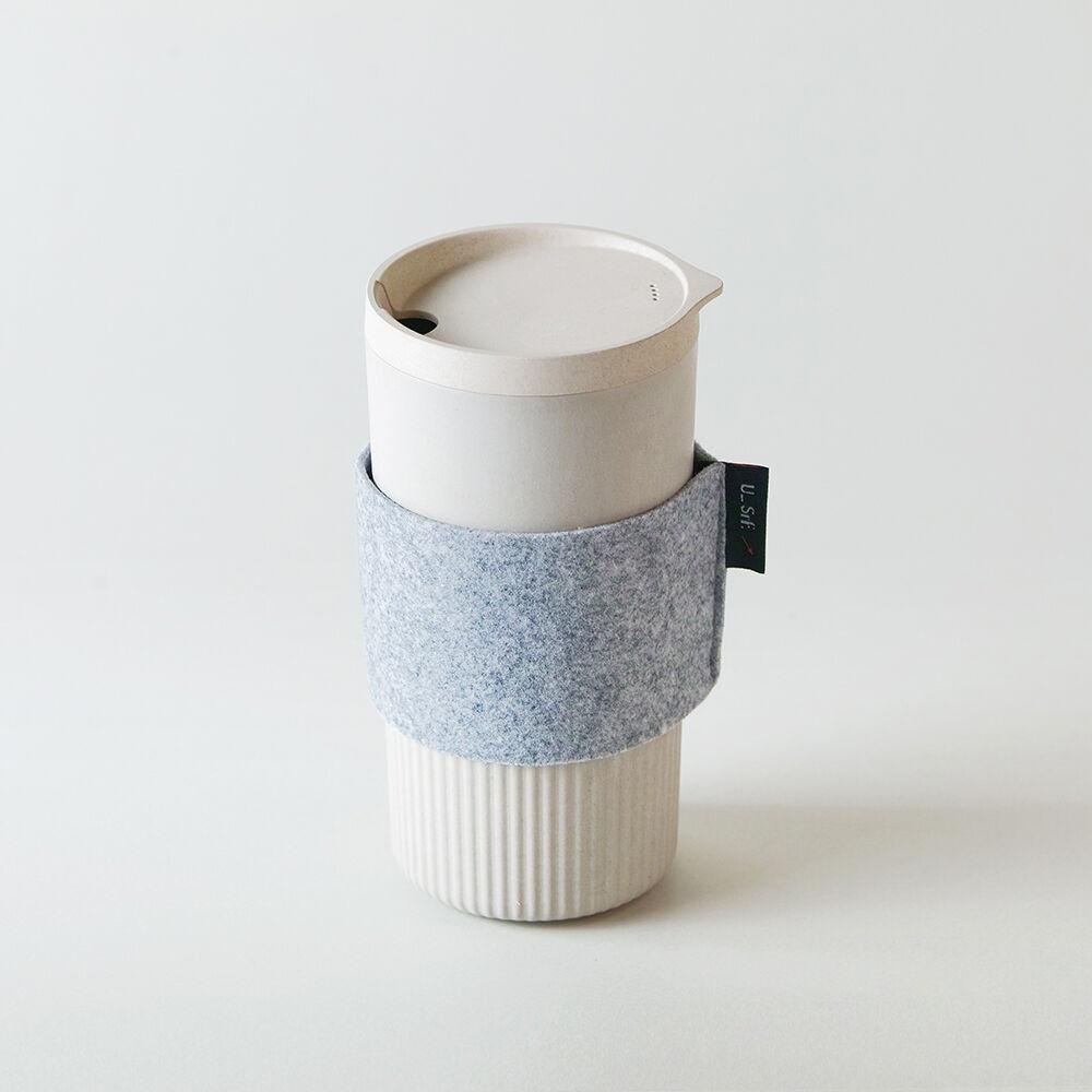 리트컵 텀블러 -우드베이지 (멜란지그레이) 443ml