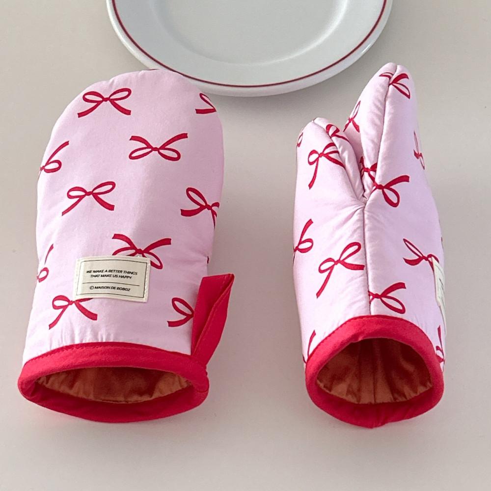 핑크리본 주방장갑