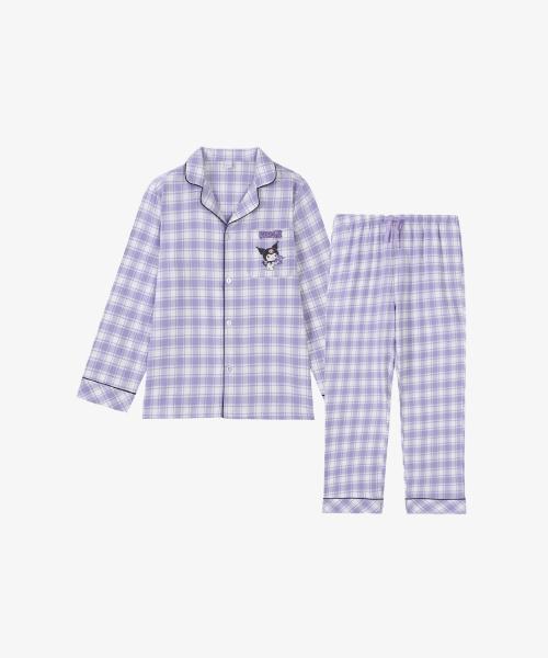 [산리오] 쿠로미 면 파자마 세트_남녀공용