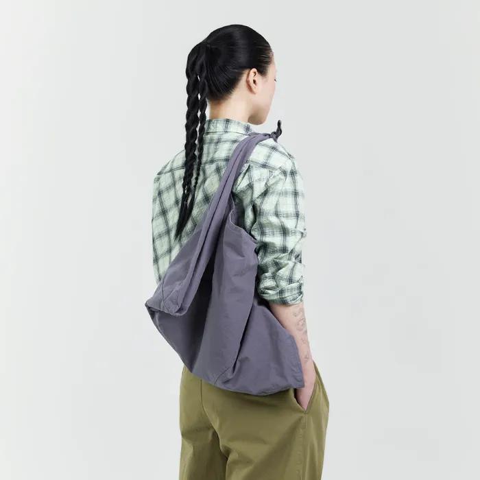 GARMENT DYED 2 WAY STRAP TOTE BAG (LARGE) SLATE GREY