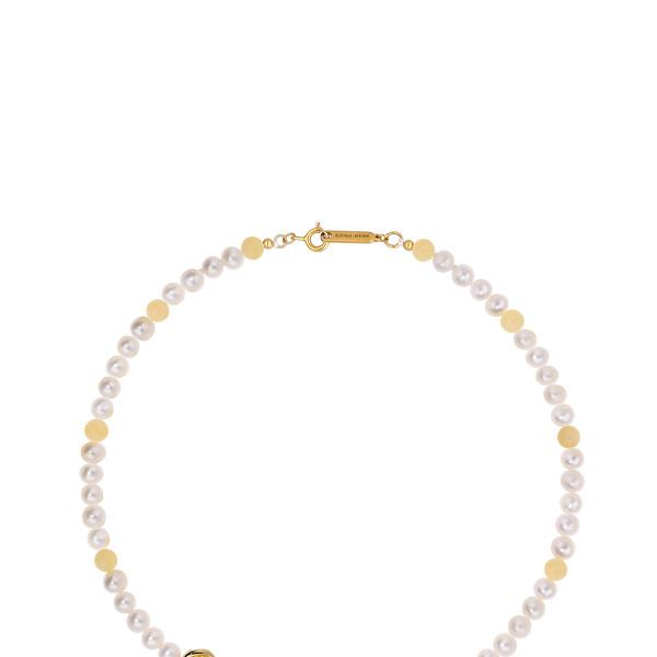 FLOWER AND BIRD LEMON JADE NECKLACE
