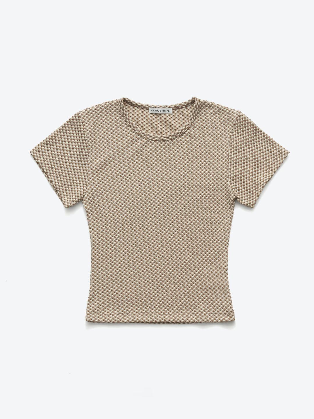 JACQUARD BABY TOP IN BROWN