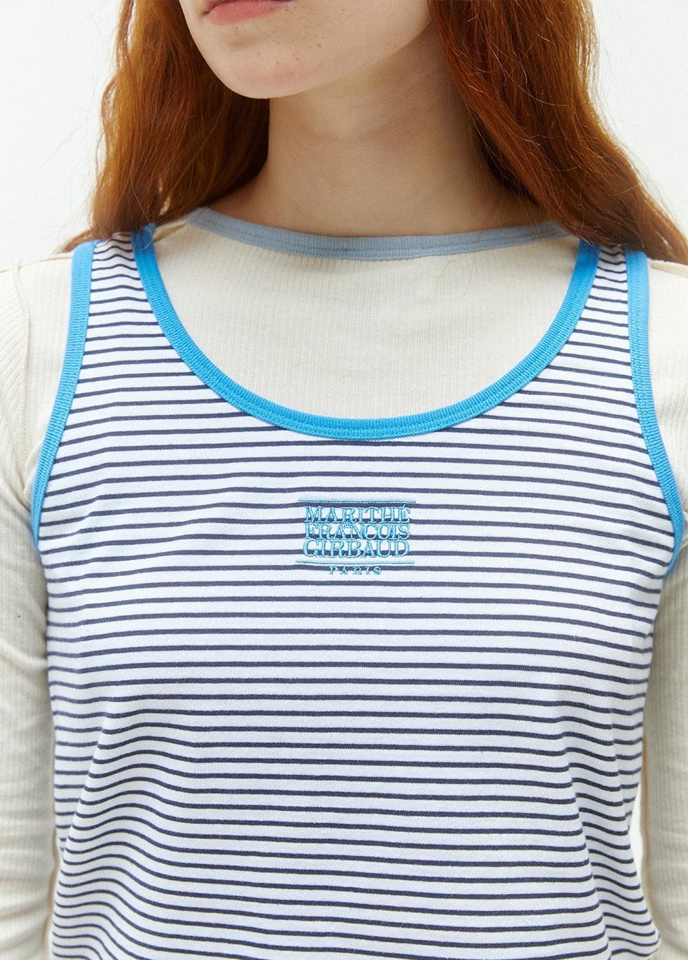 W CLASSIC LOGO SLEEVELESS stripe