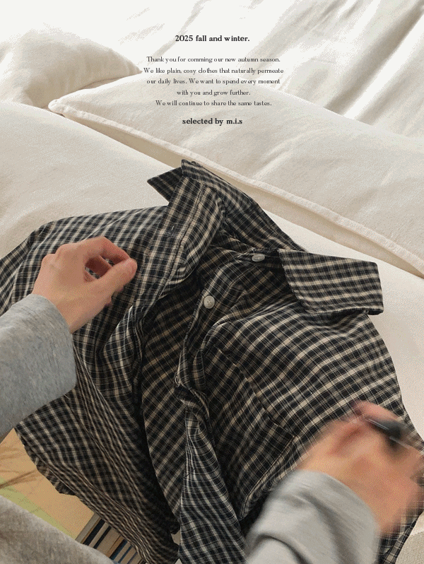 무드인슬로우 [가을/간절기] 라이브러리 체크셔츠