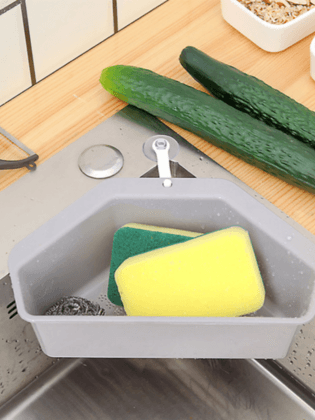 주방 싱크대 코너 흡착 물빠짐 바구니 1+1