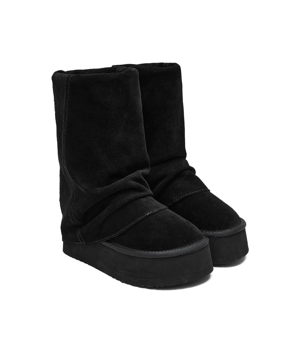 [NEW 10%] MAXI FOLDED BOOTS MIDDLE(10inch) - BLACK