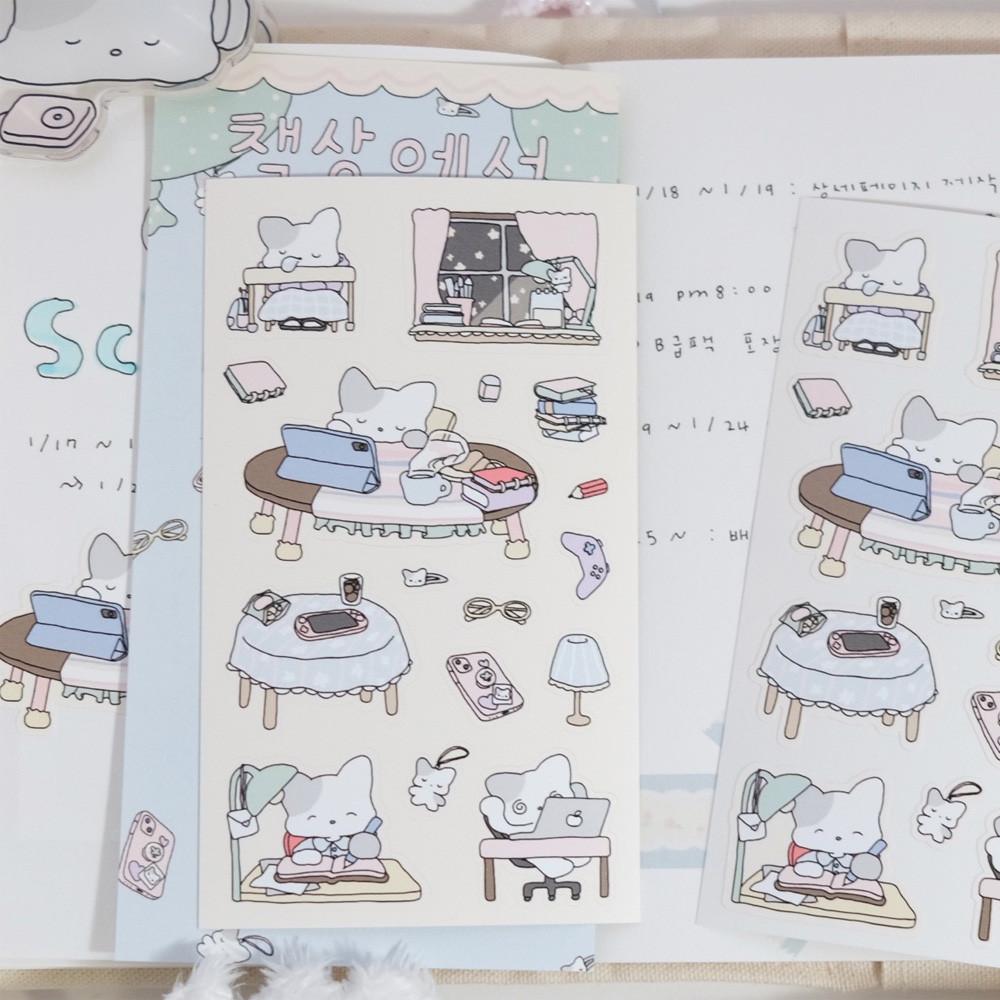 [씰스티커] 책상에서