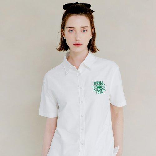 지니아 옥스퍼드 반팔 셔츠 [WHITE] / S22D04005