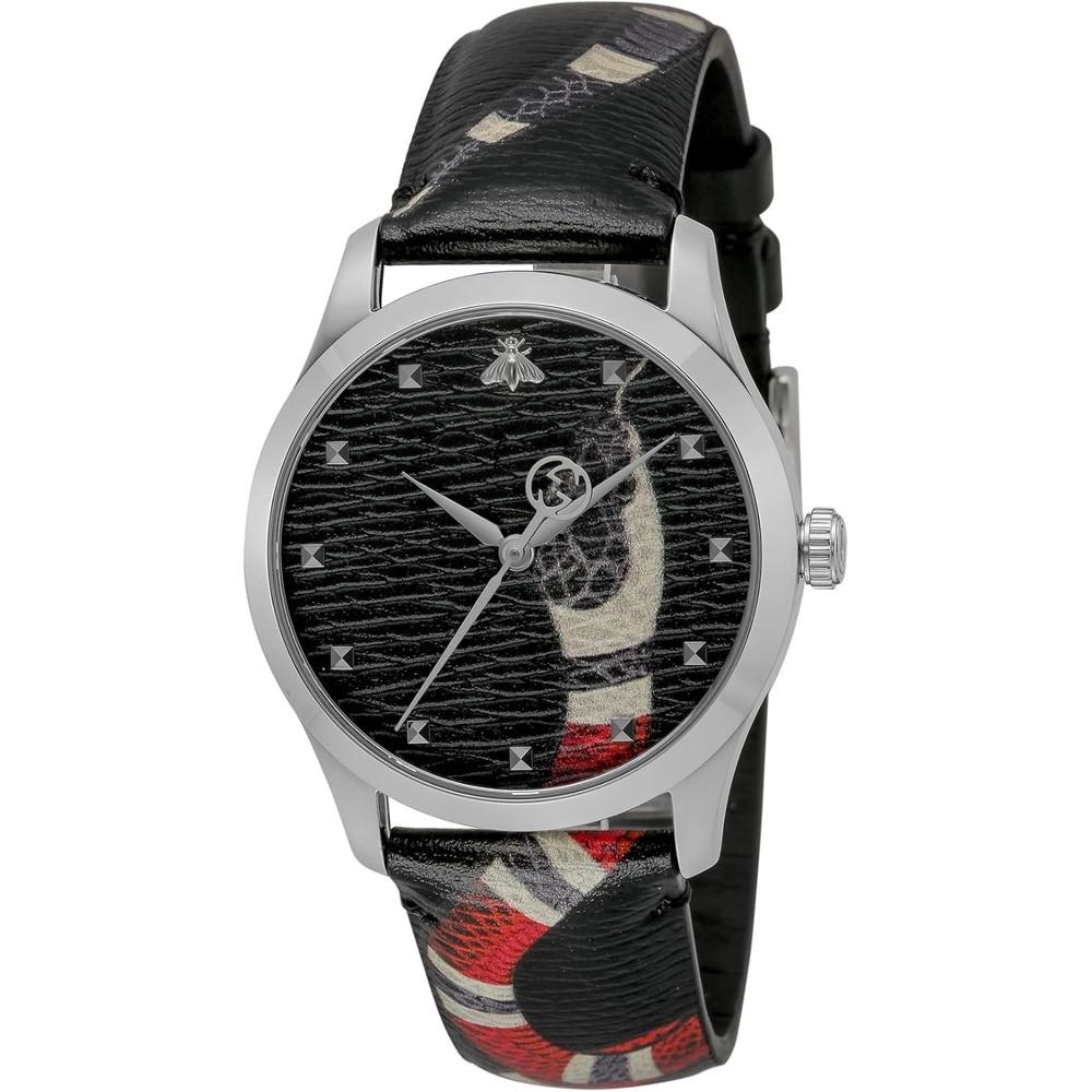 구찌 스네이크 가죽시계 쿼츠시계 G타임리스 YA1264007A