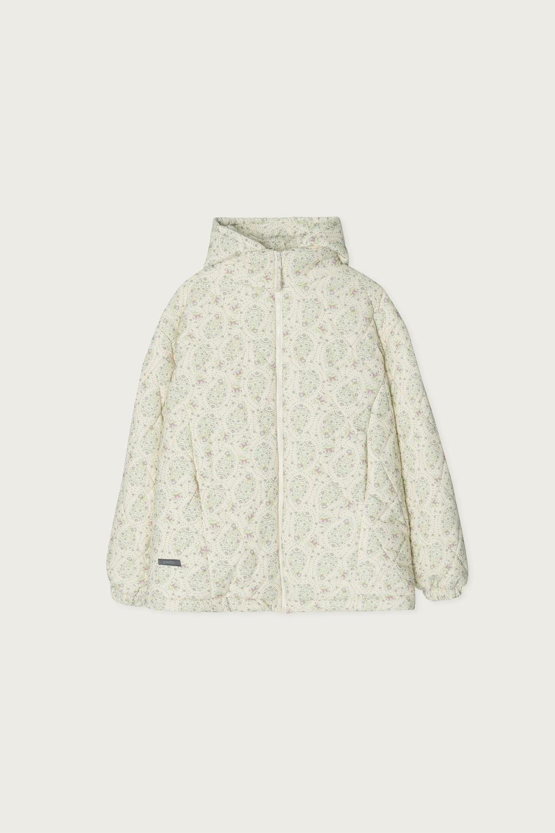 HOODED QUILTED JUMPER DOVE