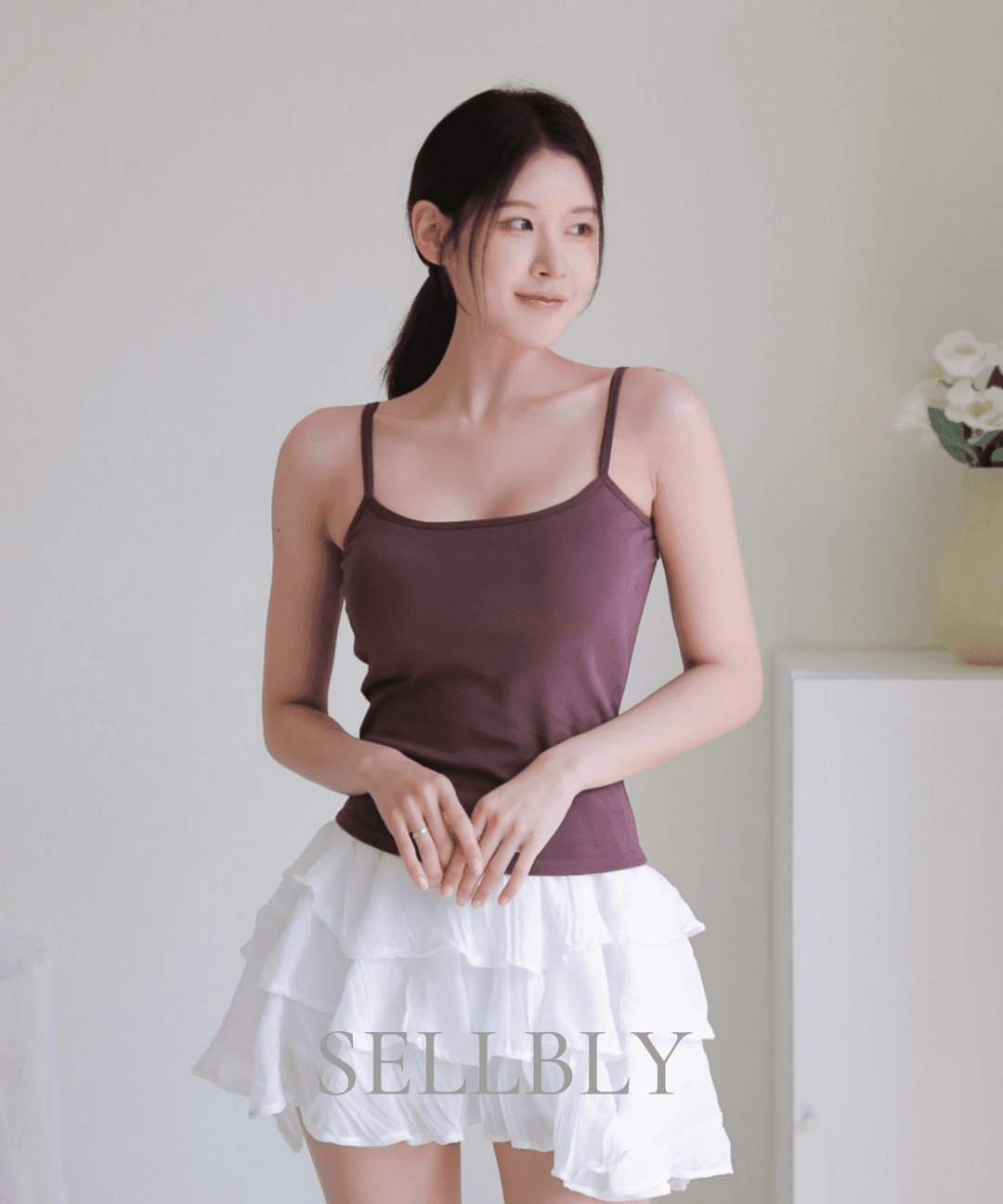 셀블리 [1+1할인/롱버전추가]캡내장 나시 레이어드 이너 브라탑 슬리브리스 캡내장 캡나시 87