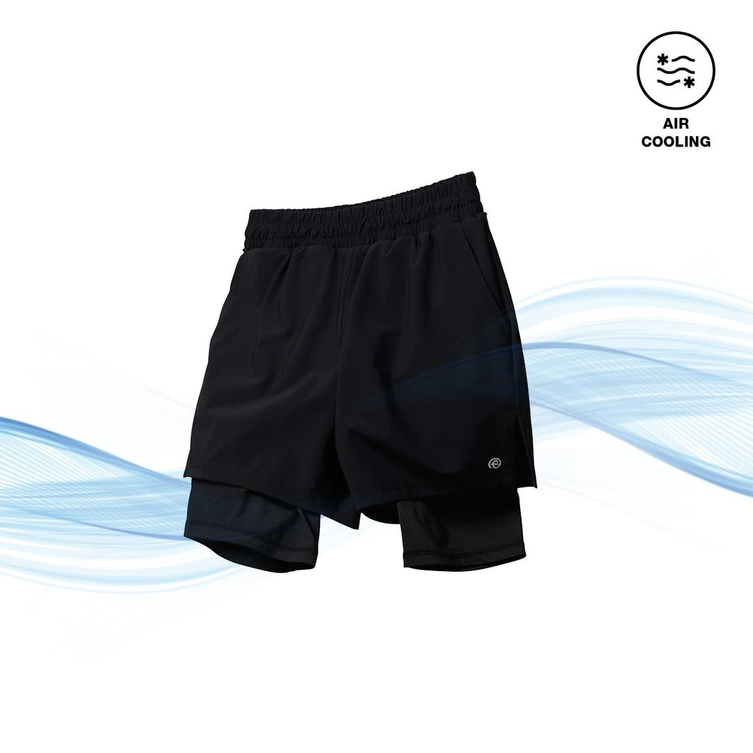 우먼스 퍼포먼스 투인원 쇼츠 - 블랙