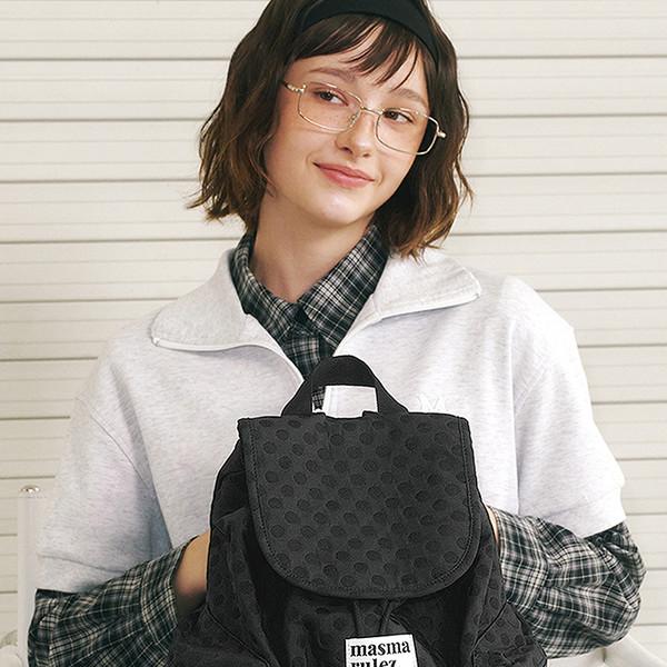 mini ver. flap backpack_Black dot