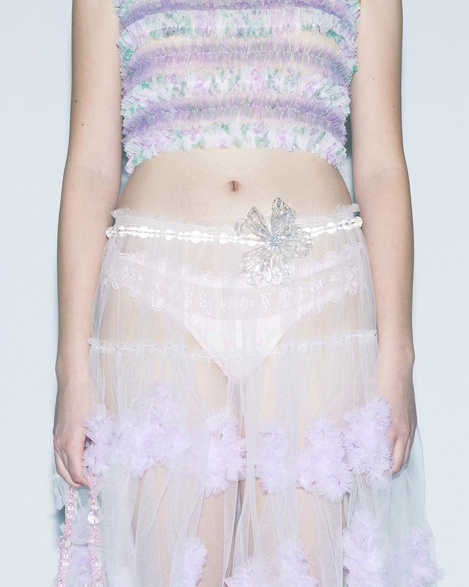 RESIN FLOWER CLEAR BODY JEWELLERY - One Size