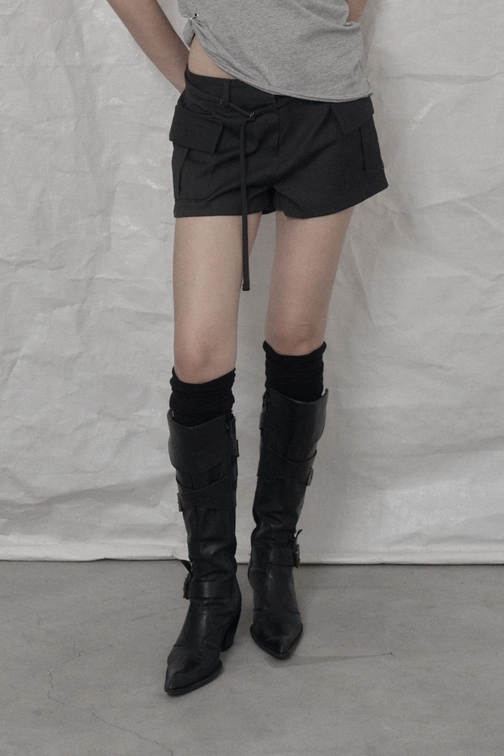 POCKET MICRO SHORT PANT CHARCOAL