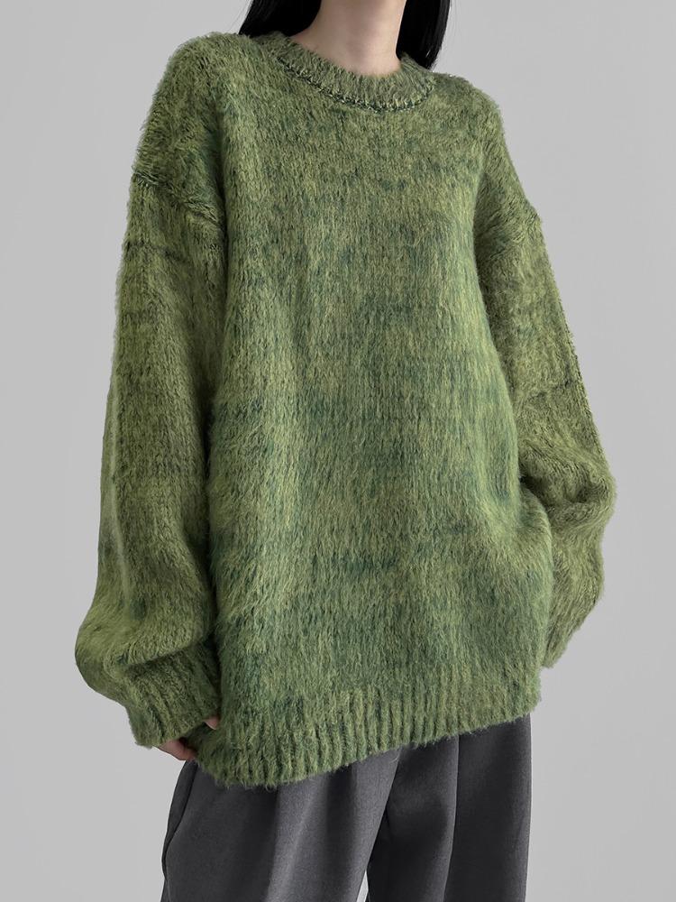 므넴 클로버 오버핏 니트 (2color)