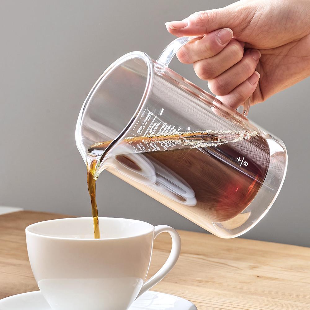 핸드드립 서버 더블월 커피 드립 서버 내열유리 포트 주전자