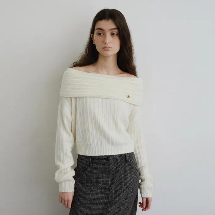 Bona off shoulder knit_3colors