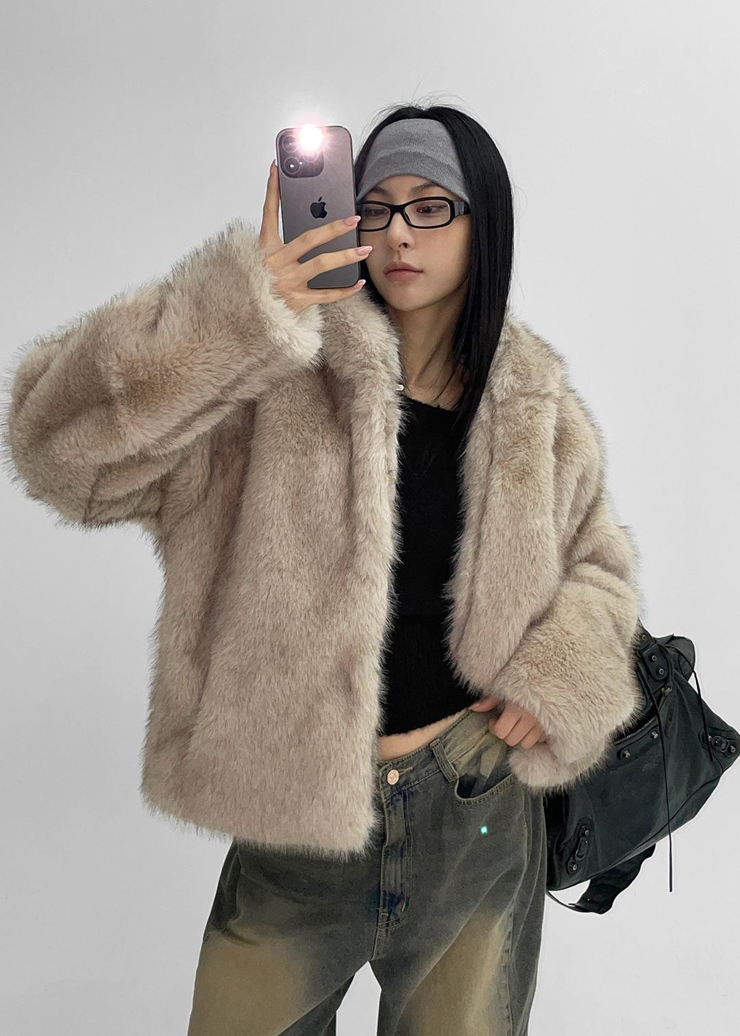 블랙업 [MADE] 콜터 헤비 퍼 후드점퍼