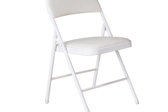 접이식 사무실 사무용 의자 등받이 팔걸이없는 간이보조 폴딩체어 화이트 고급형
