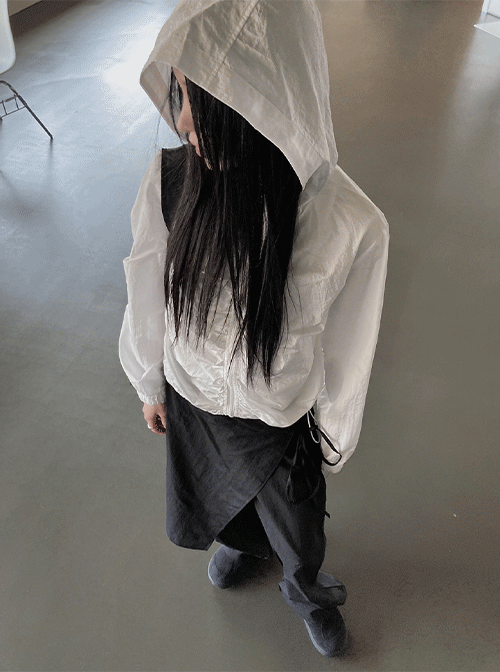 느웬 챠니 셔링 후드 점퍼 (3color) (바람막이/블루종/봄점퍼)