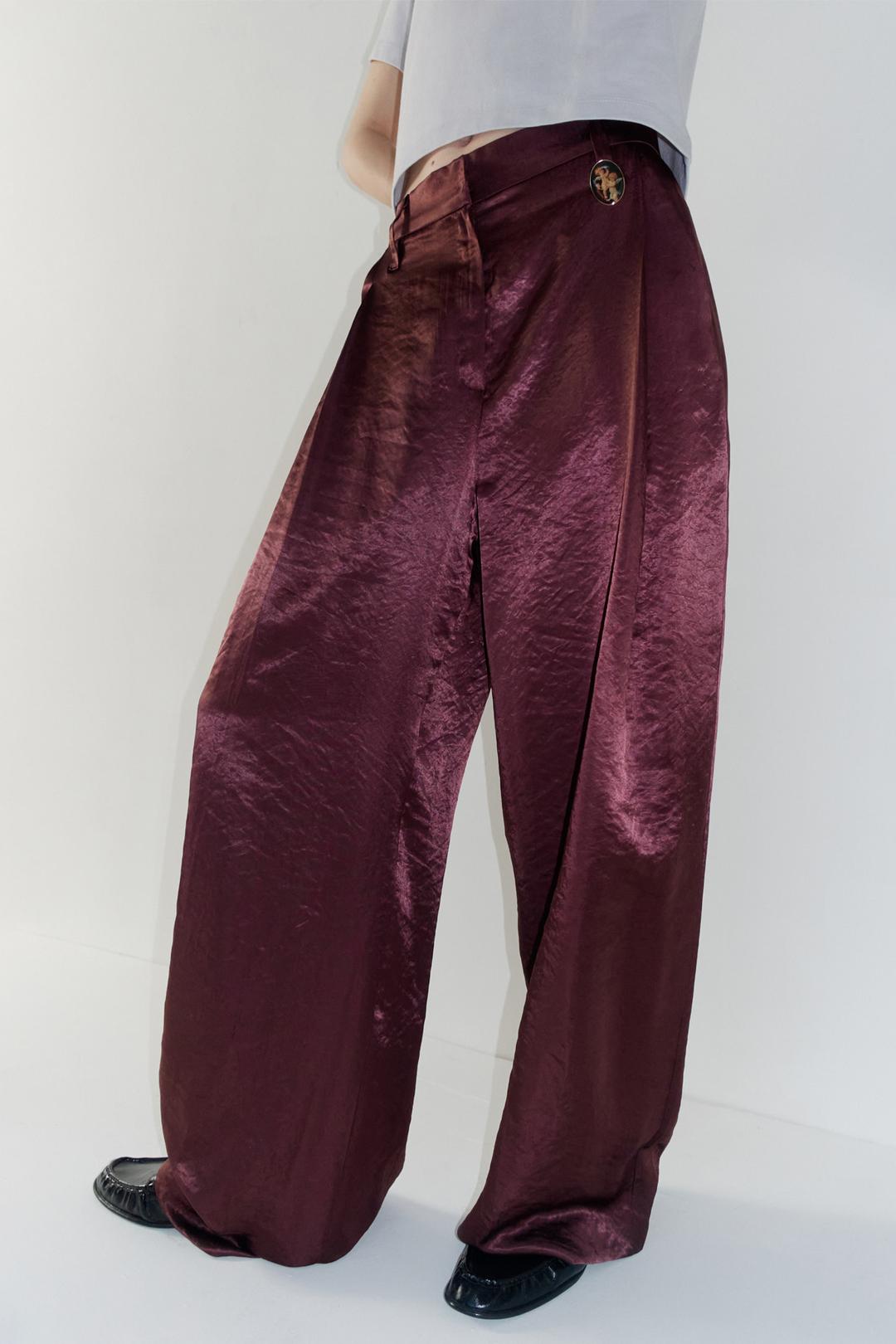 [3/25 PRE-ORDER] SATIN WIDE PANTS_CHERRY BROWN