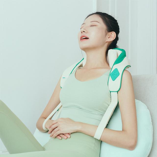 바디릿 무선 목 어깨 안마기 마사지기 승모근마사지 마사지기계 미니 휴대용 지압기 충전식 핸즈프리 온열 찜질 1세트