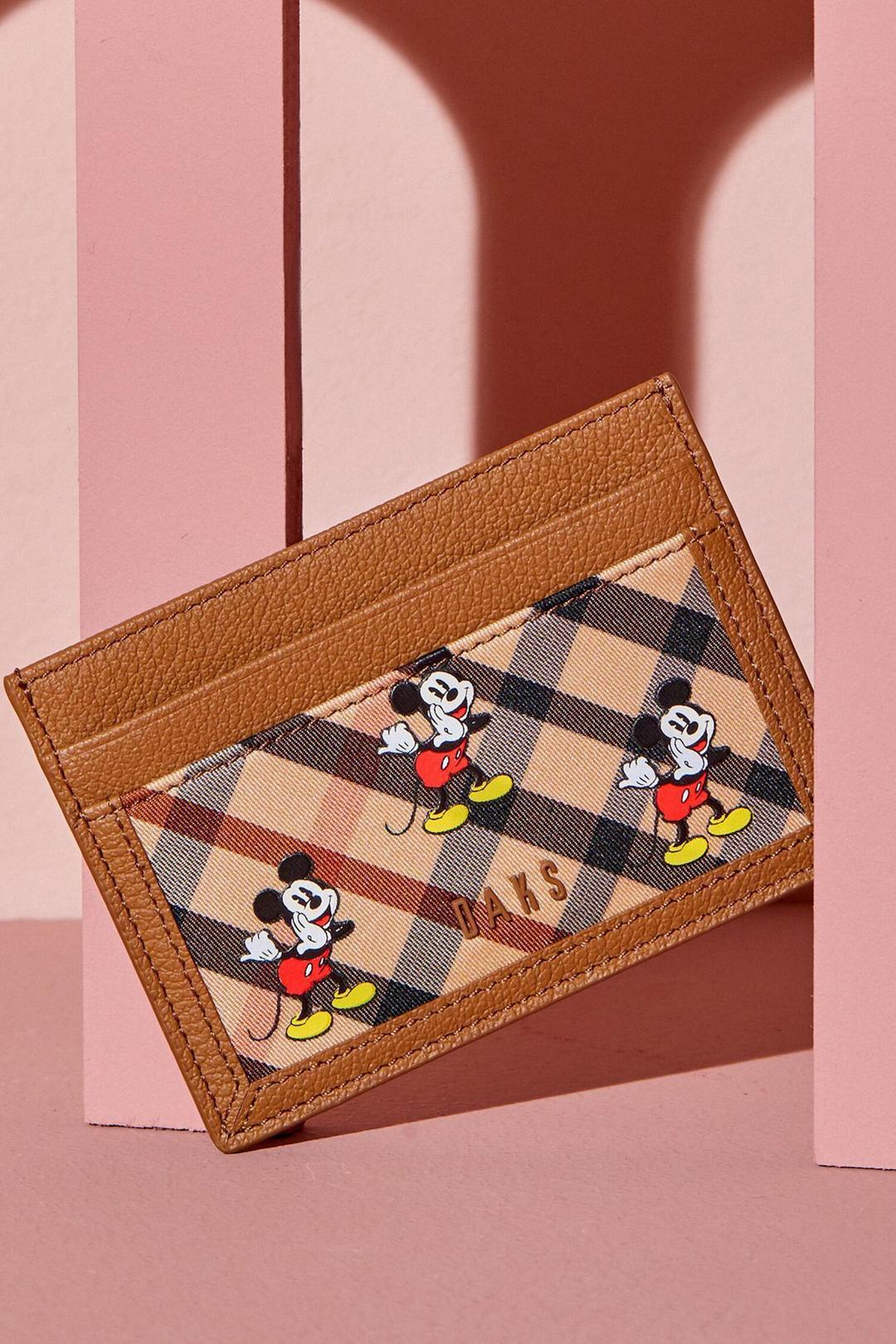 브라운 미키마우스 가죽배색 카드홀더 DCHO3F963W2