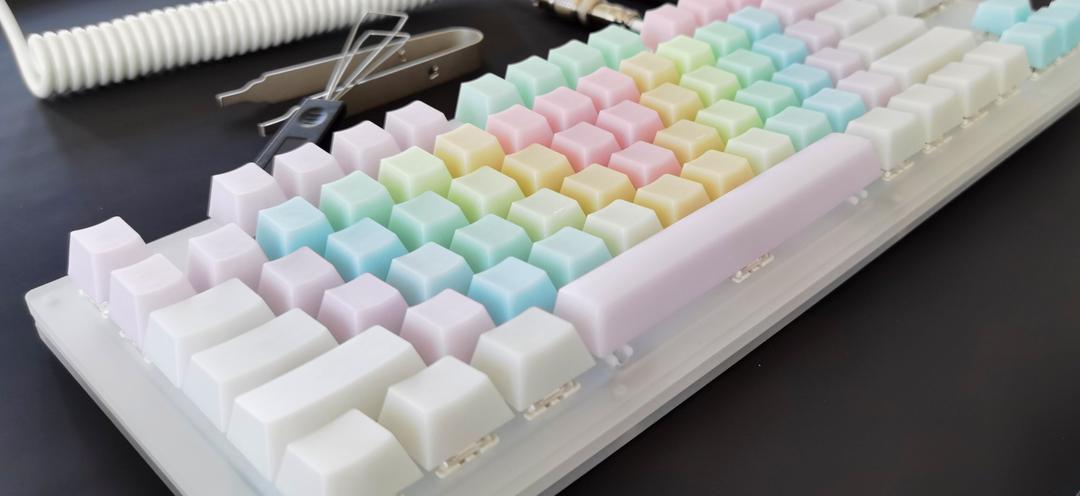 POM Jelly Keycaps Rainbow ANSI full kit - Blank