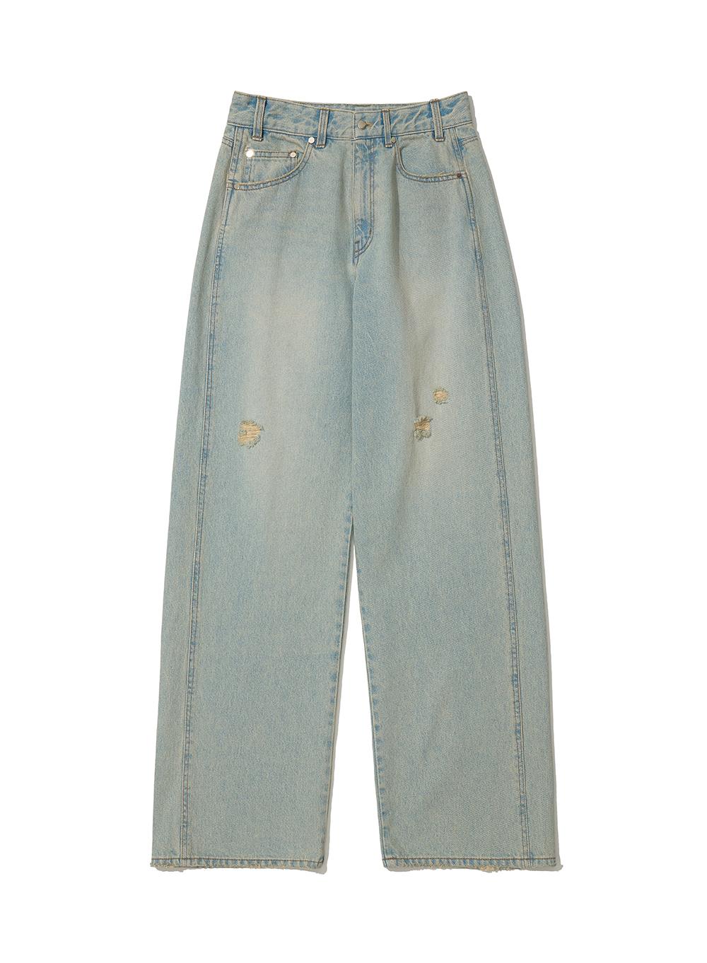 [WOMEN] DISTRESSED LOWRISE JEANS_ICE BLUE