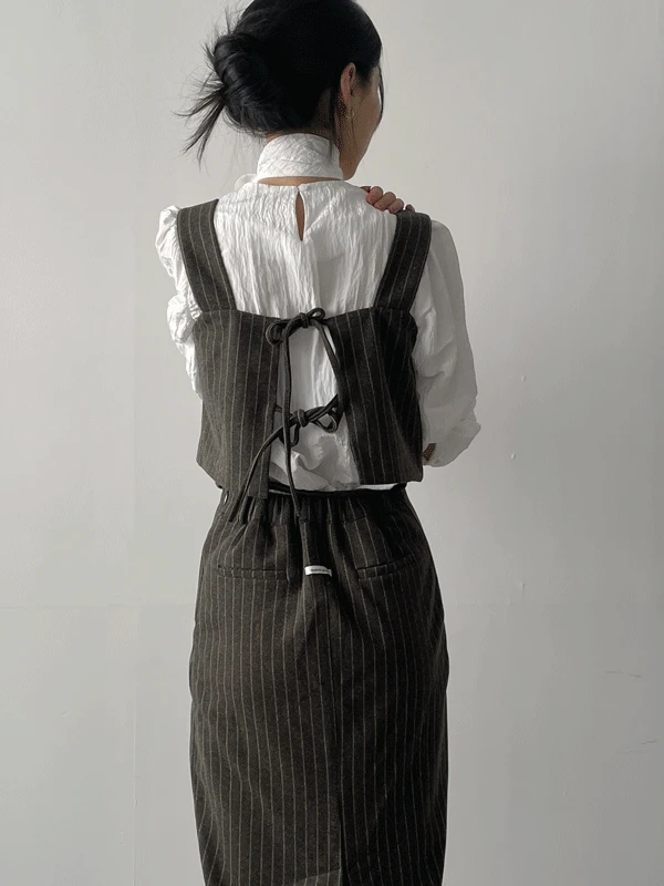 마벨 스트라이프 리본 뷔스티에 (2C)