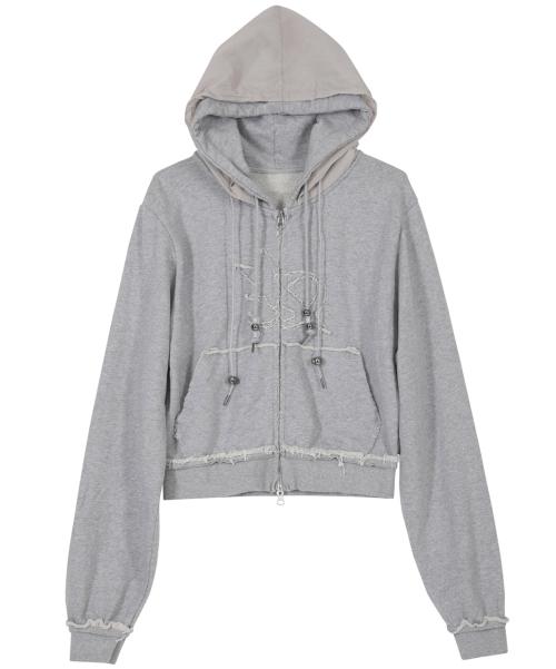 Layered Zip Hoodie (FL-150_Gray)