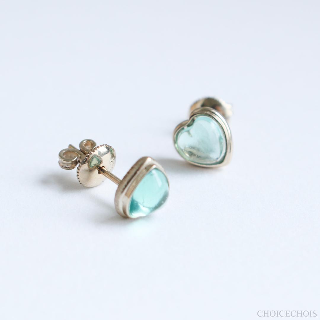 [STEPS] APATITE HEART EARRINGS