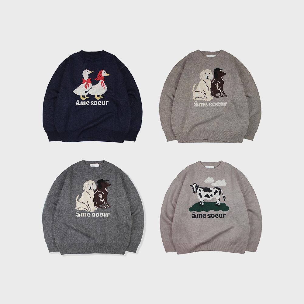 Animal knit(4color)
