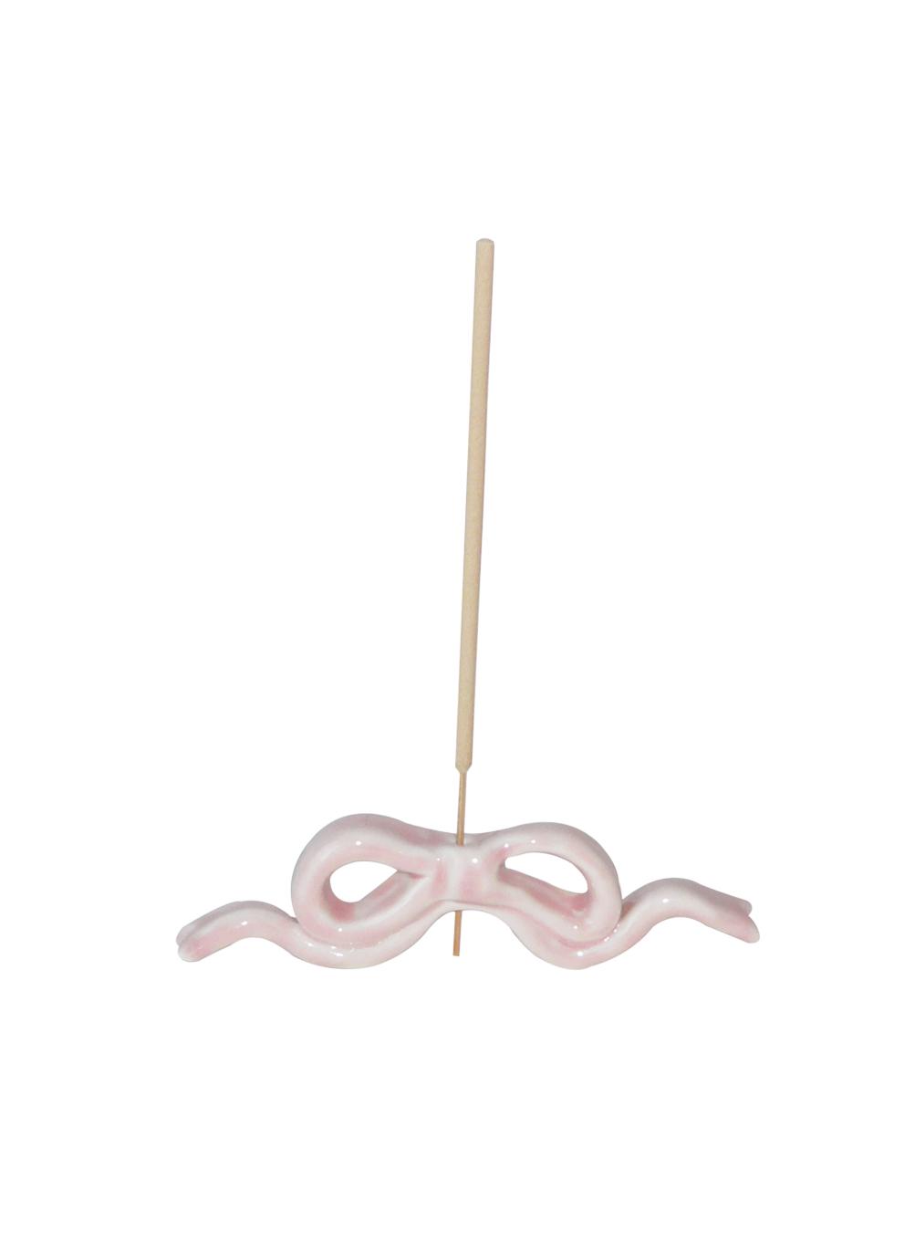 Ribbon incense holder (baby pink)