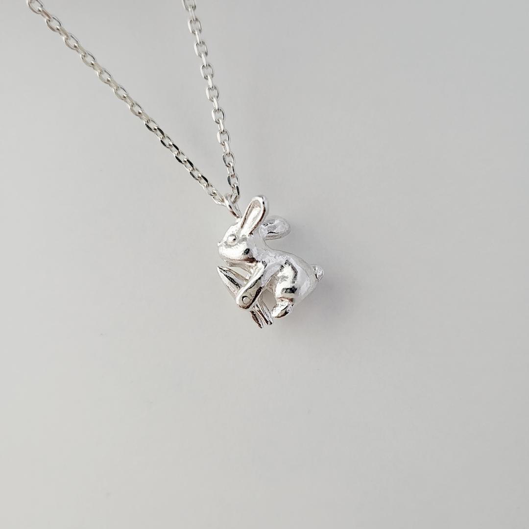 Carrot rabbit necklace