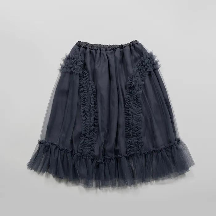 BANDING RUFFLE SHA SKIRT - DUSTY BLUE