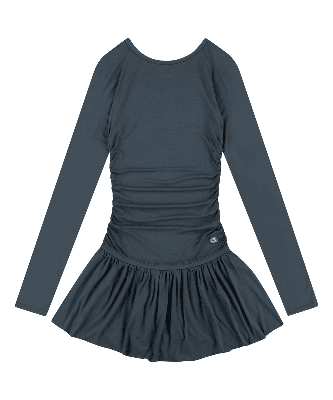 DRAPING DRESS BLUE GREY