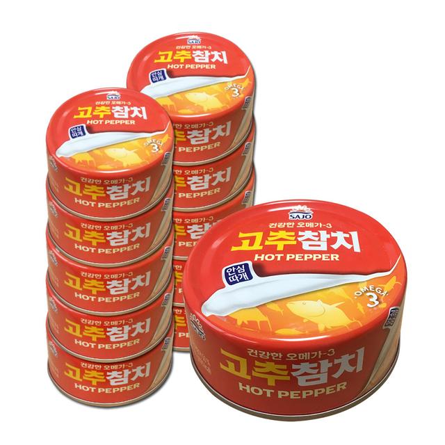 사조 고추 참치 100g x10 참치캔