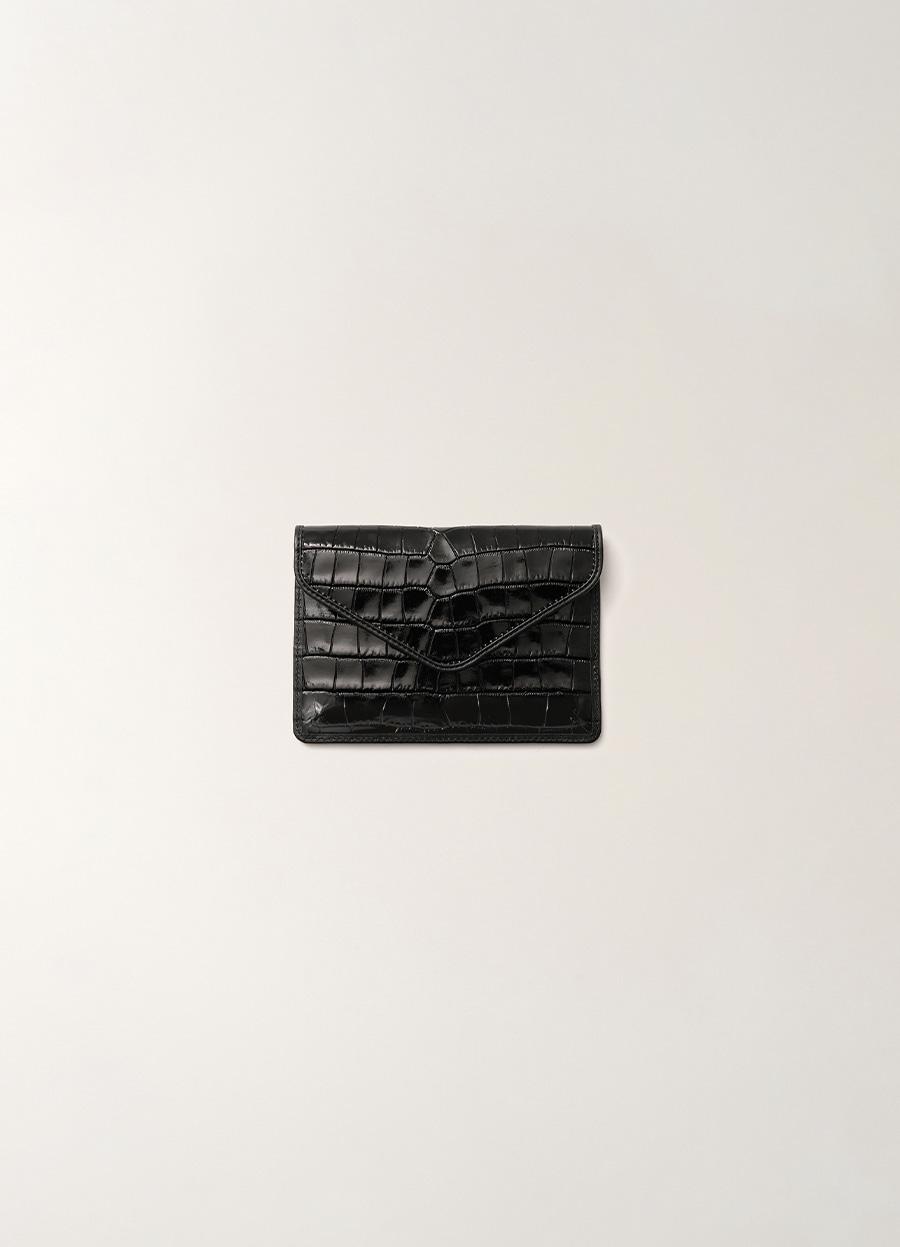Snap card wallet (Croco black)