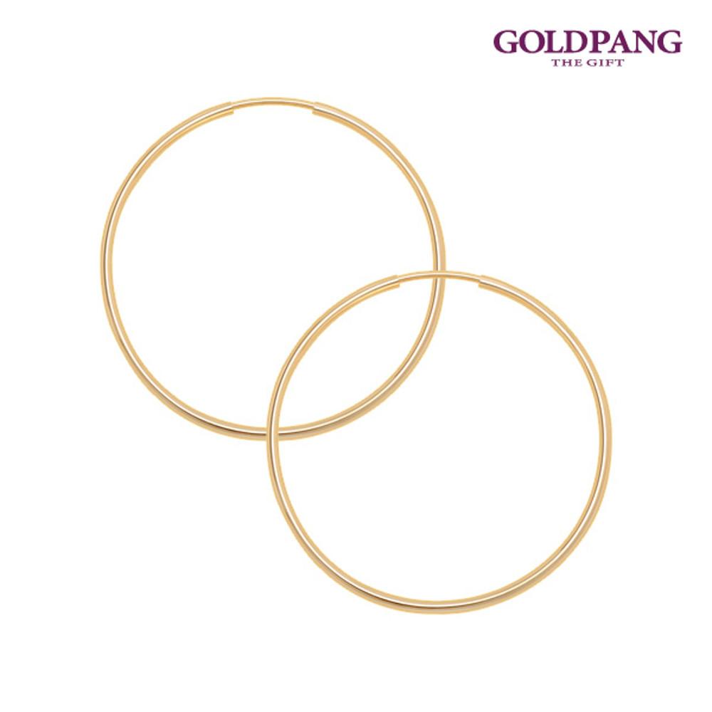 골드팡 14k 볼드파이프 링귀걸이 40mm