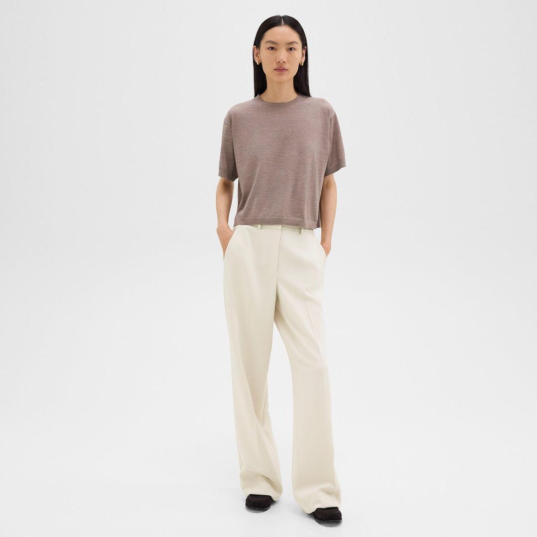 Admiral Crepe Relaxed Straight Pant | Theory