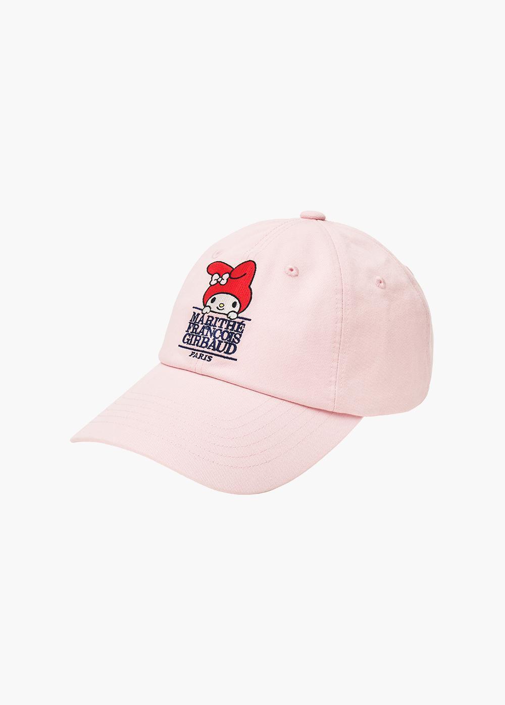 MARITHE X MY MELODY CLASSIC LOGO CAP pink