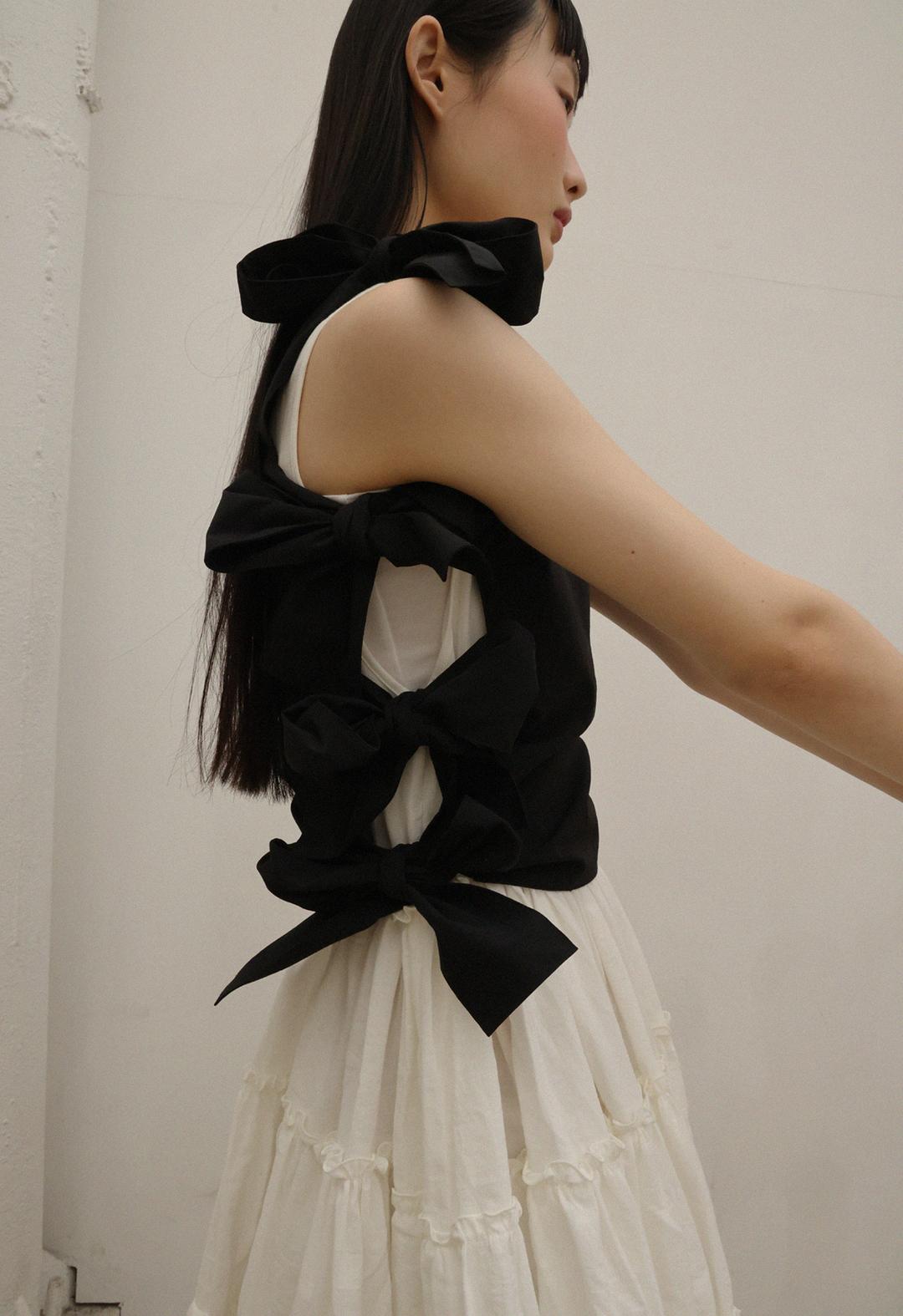 LKO Ribbon Bustier Top, 2color