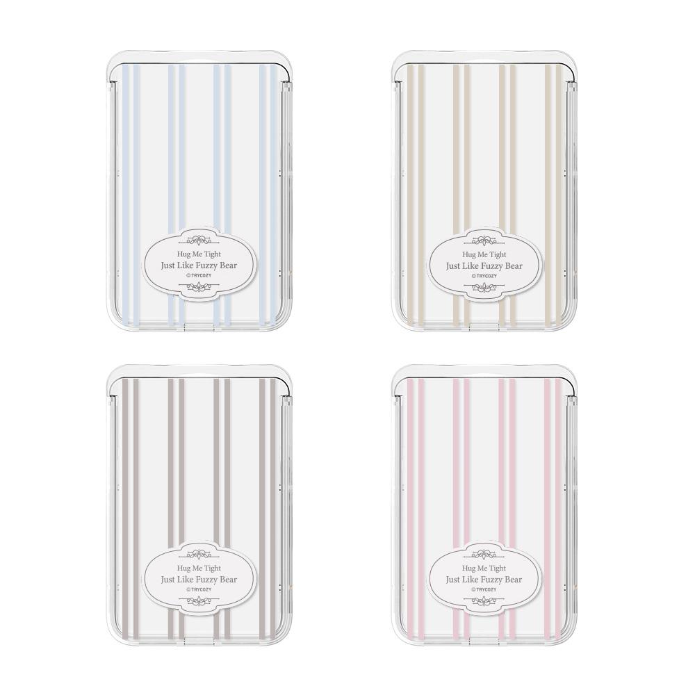 퍼지베어 파자마 투명 맥세이프 슬라이드 카드지갑